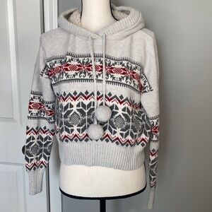 If it Were Me Christmas Winter Festive Wool Lined Cropped Hoodie